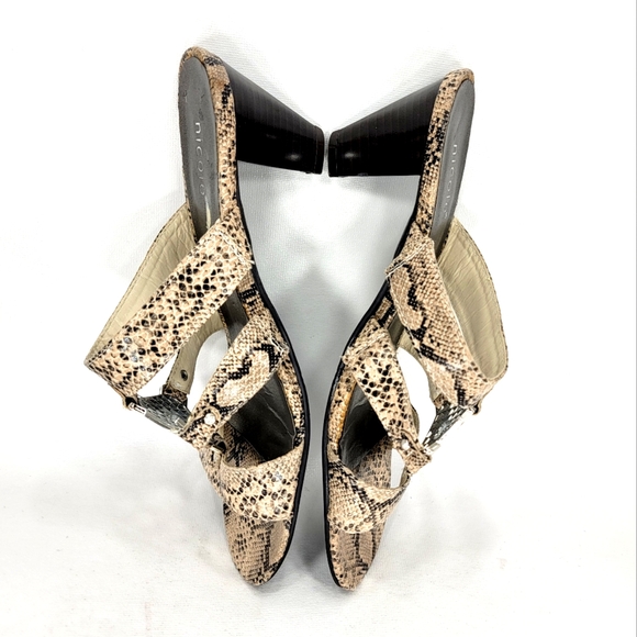 Nicole Olympia Snake Print, Strappy, Open Toe Heeled Sandal. Women's 7M - Picture 9 of 14
